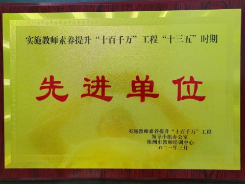 喜报|株洲市十三中再获“教师素养提升先进单位”荣誉称号