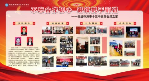 <b>民进株洲市十三中支部通过“五有三好”市级示范性支部验收</b>